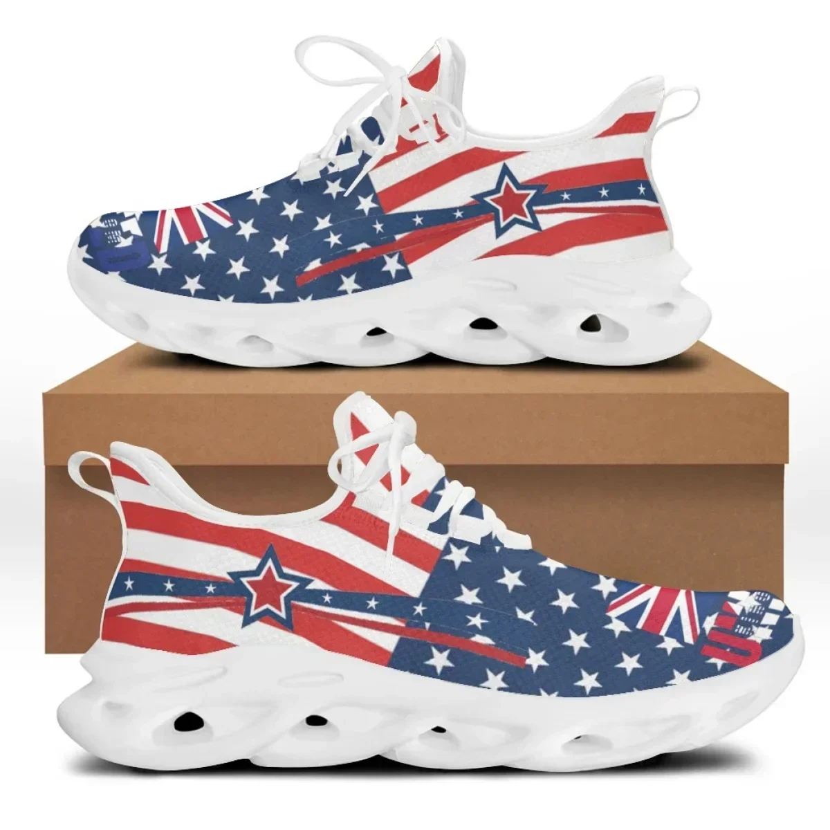 Women'S Shoes Liberty - 7.4 Amerikaanse vlag Vrijheidsbeeld print platte