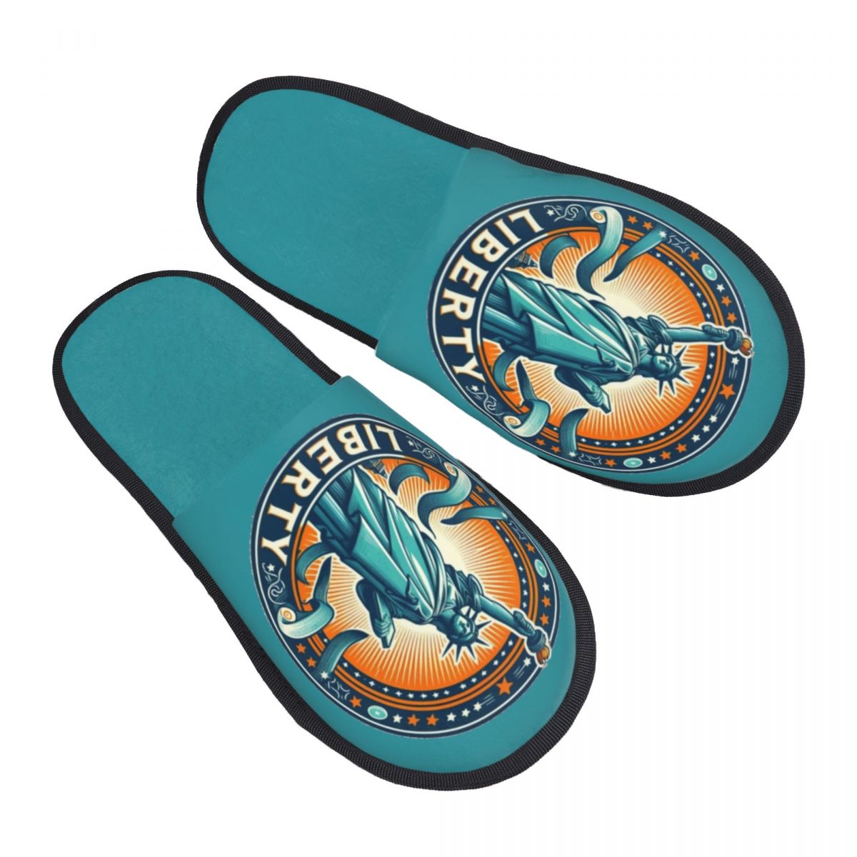 Women'S Shoes Liberty - Custom Print Vrouwen Vrijheidsbeeld Huis Slippers