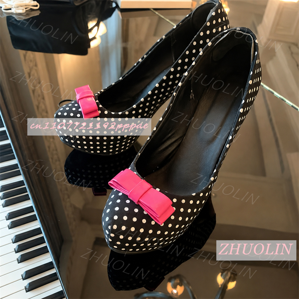 Dames Wit Zwart Polka Dot Pump - Women Shoes Us To Eu recensie en prijs