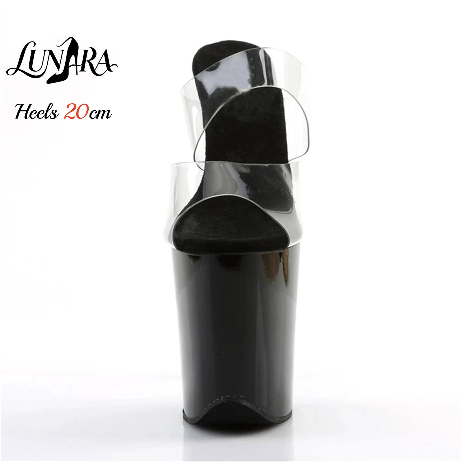 20 cm doorzichtige PVC sandale - Clear Strap Heel recensie en prijs