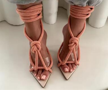 Beige witte zwarte transparant - Clear Strap Heel recensie en prijs