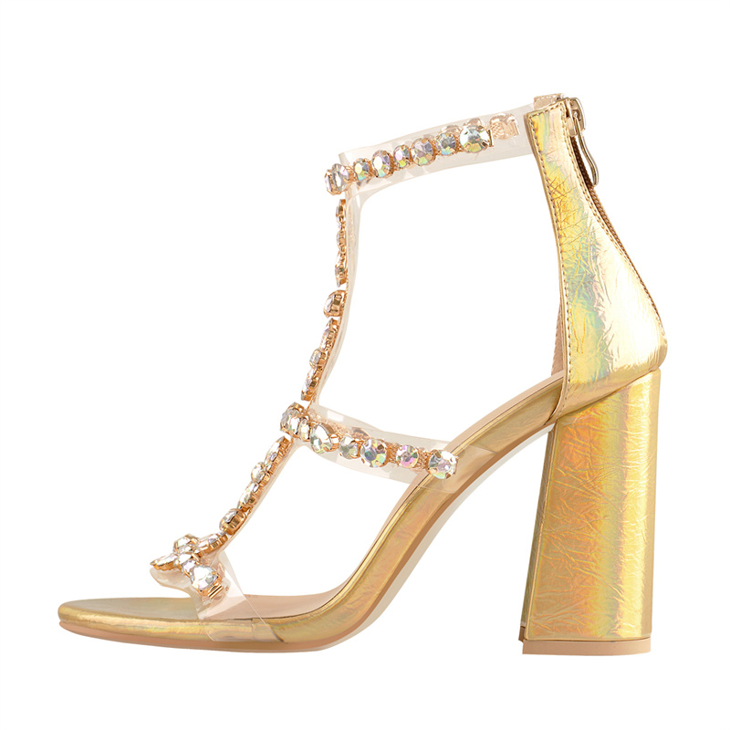 Onlymaker Dames Gouden Strass  - Clear Strap Heel recensie en prijs