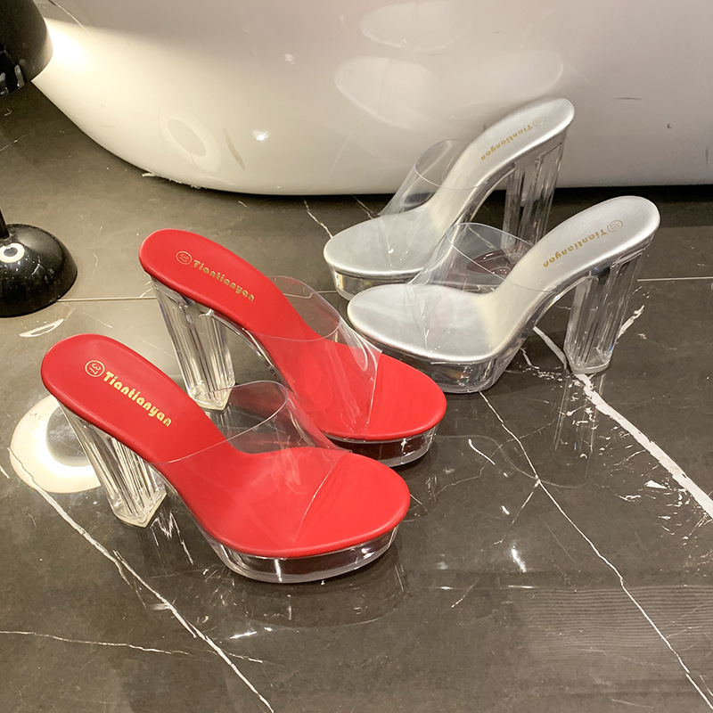 Nieuwe platformmuiltjes met bl - Clear Strap Heel recensie en prijs