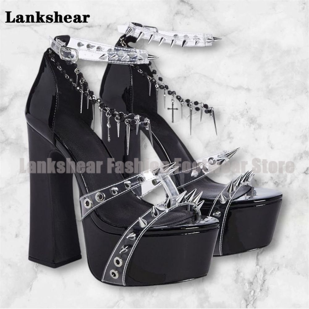 Platform Bezaaid Clear Pvc San - Clear Strap Heel recensie en prijs