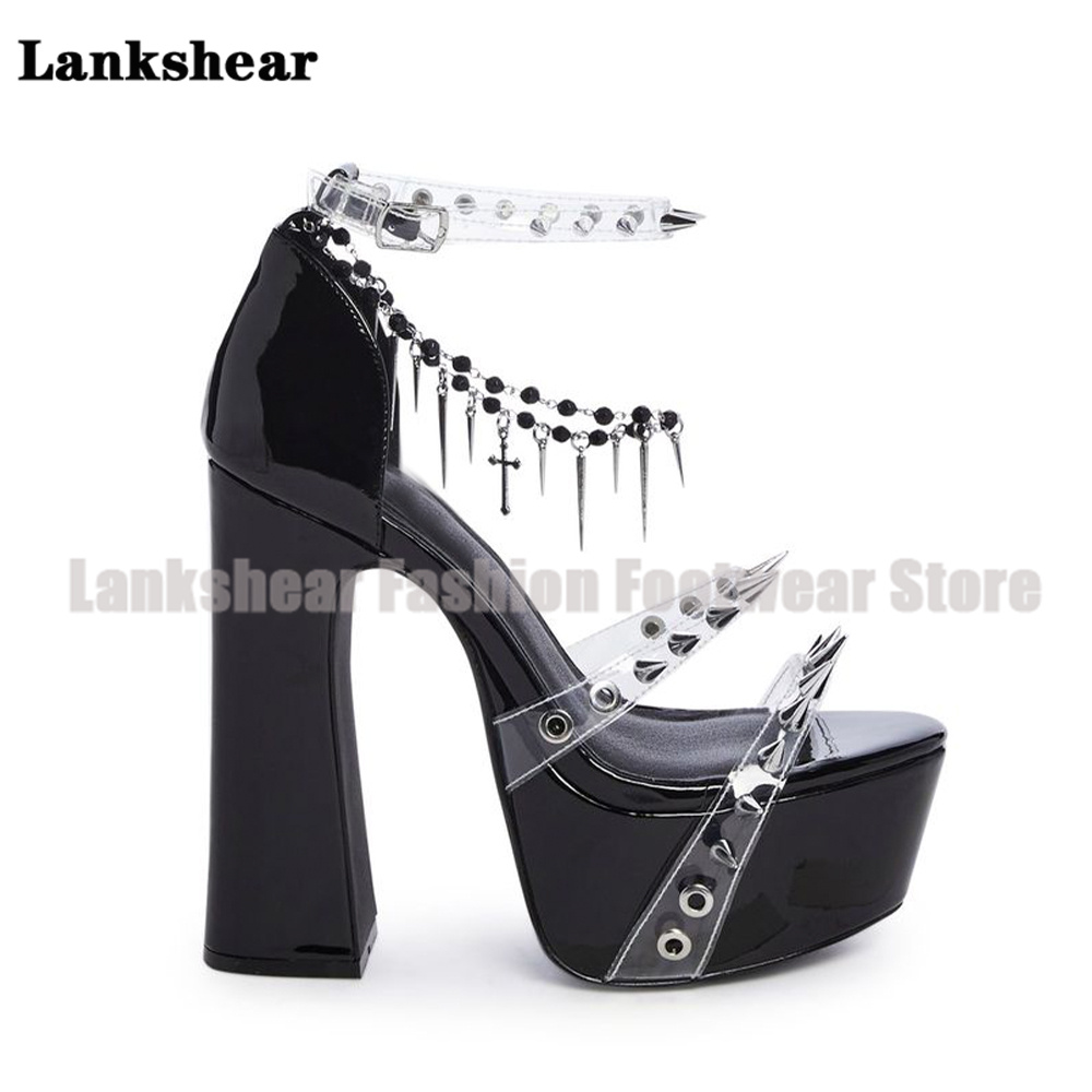 Platform Bezaaid Clear Pvc San - Clear Strap Heel recensie en prijs