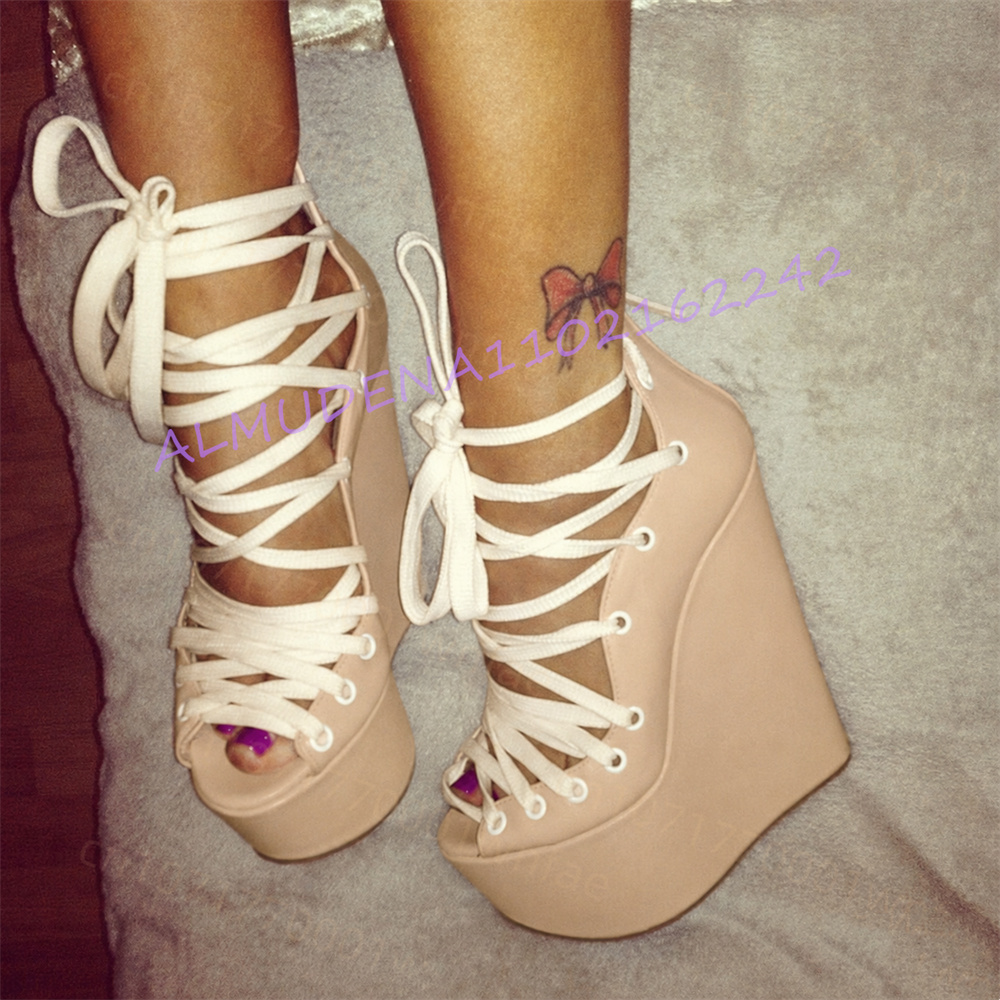 Dames Roze Platform Wedge Sand - Women Shoes Us To Eu recensie en prijs