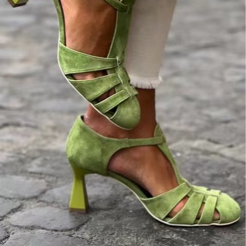 Dames Groene Suède Kitten Heel - Women Shoes Us To Eu recensie en prijs