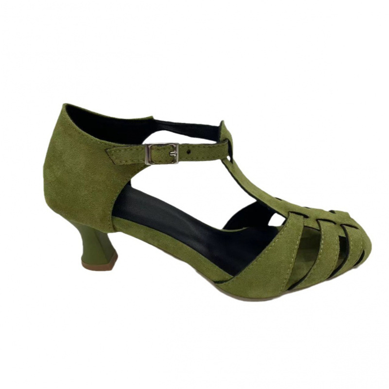 Dames Groene Suède Kitten Heel - Women Shoes Us To Eu recensie en prijs