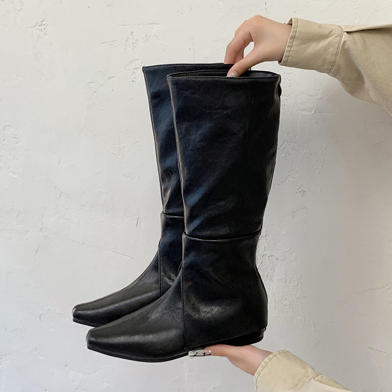Zachte leren kleine binnenverh - Pointed Toe Flat recensie en prijs