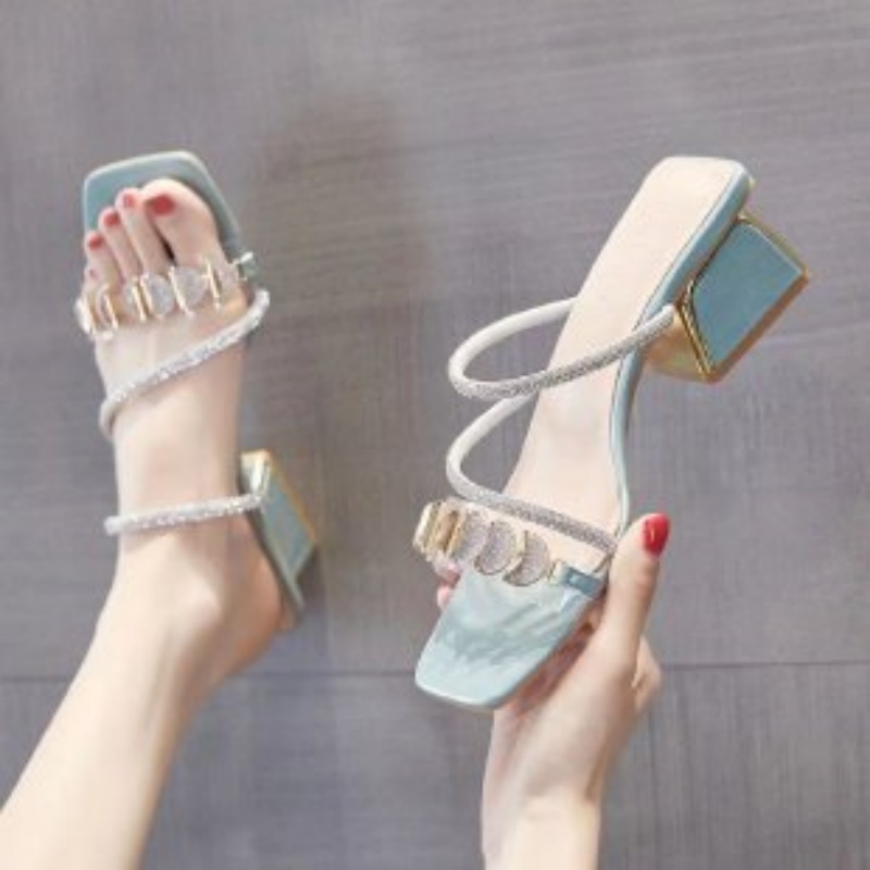 Dames Zomersandalen met strass - Clear Strap Heel recensie en prijs