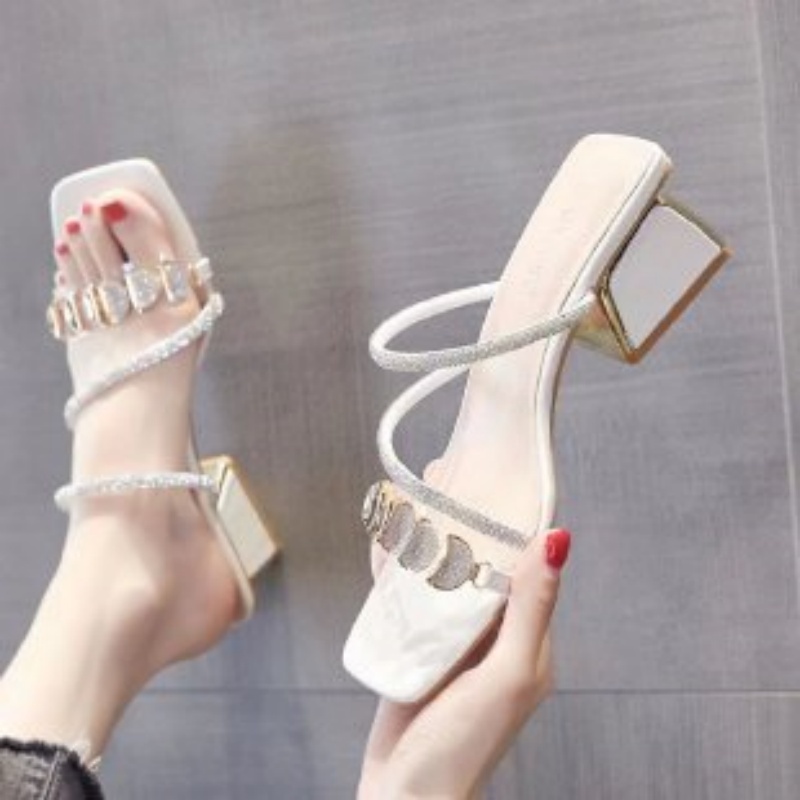 Dames Zomersandalen met strass - Clear Strap Heel recensie en prijs