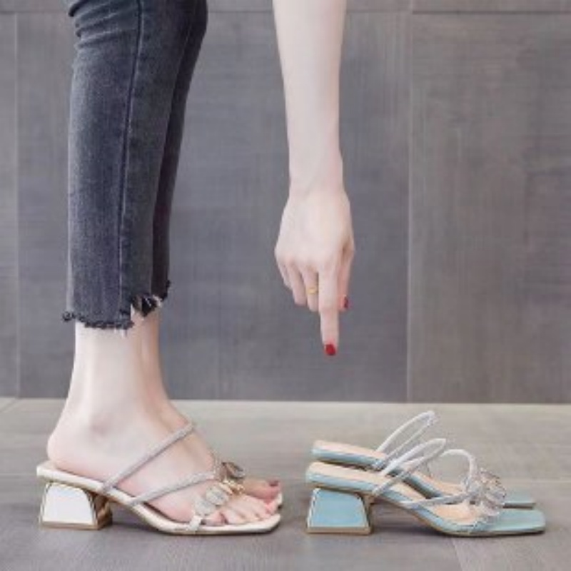 Dames Zomersandalen met strass - Clear Strap Heel recensie en prijs